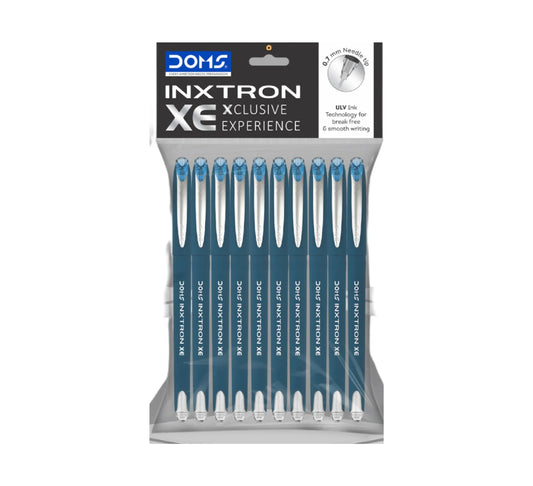 DOMS INXTRON Ball Pen Blue – 10 PCS Pack