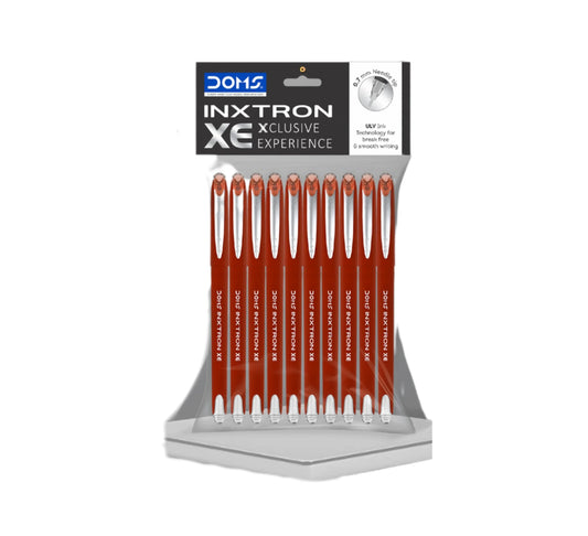 DOMS INXTRON XE BALLPEN RED 10 PCS PACK front view