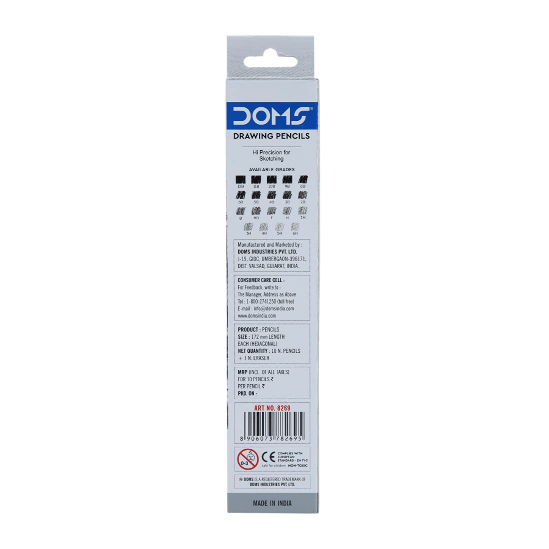 DOMS DRAWING PENCIL 4H 10 PCS PACK
