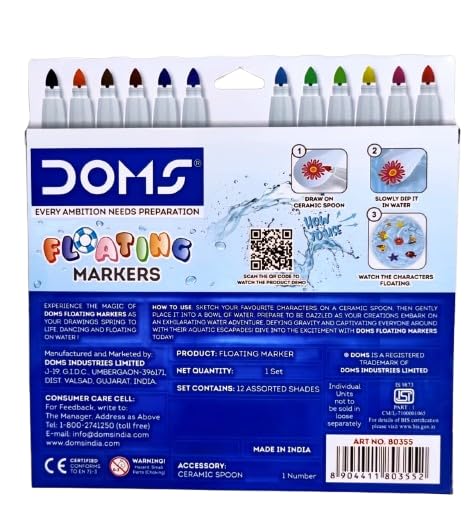 DOMS FLOATING MARKERS 12 SHADES