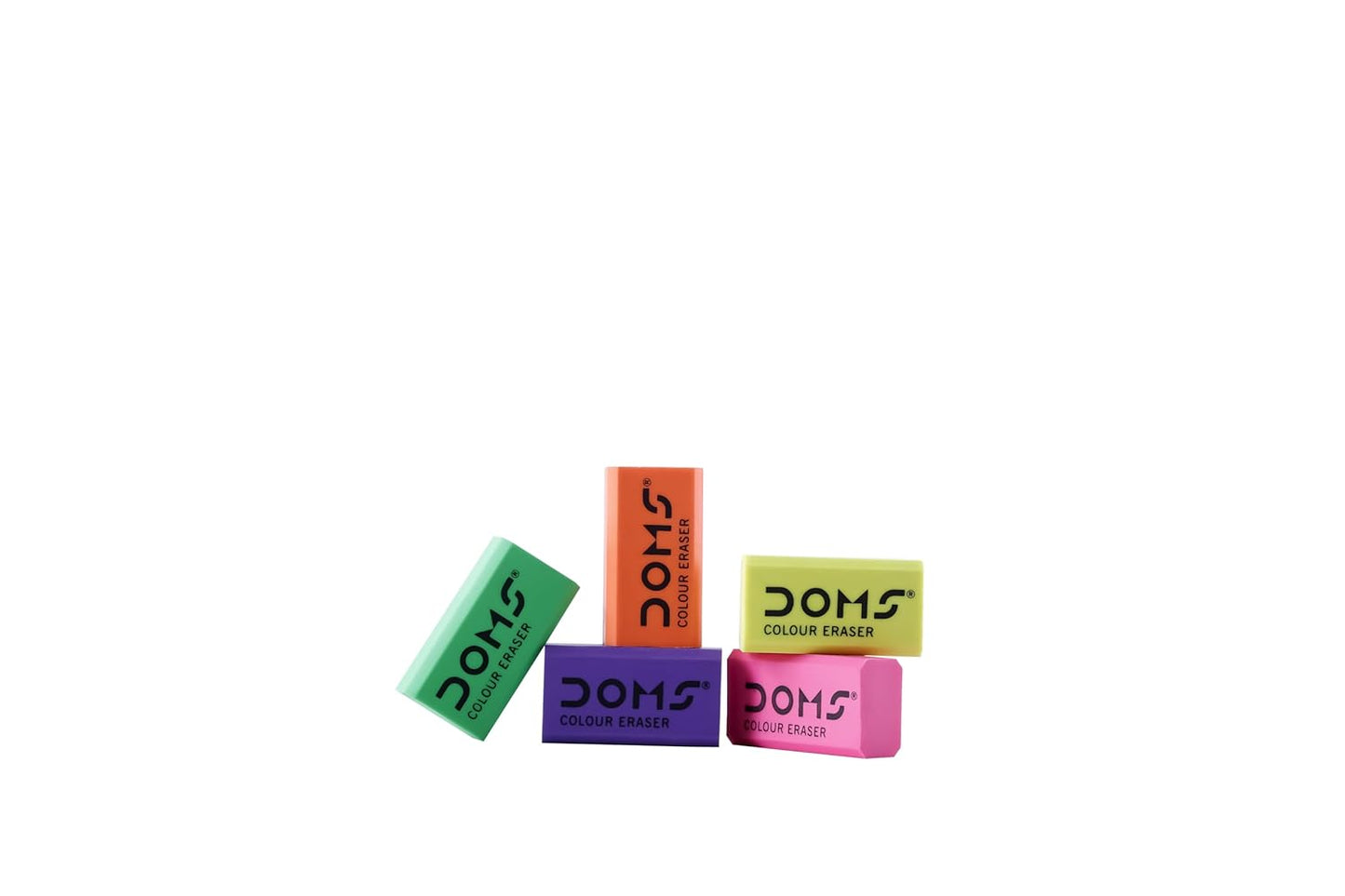 DOMS COLOURED ERASER  - 100 PCS JAR