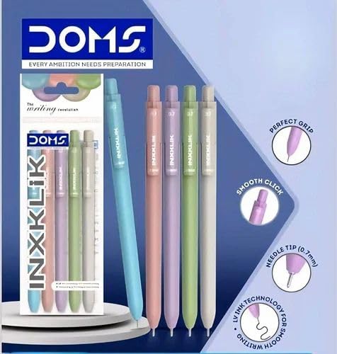 DOMS INXKLIK BALL PEN BLUE 5 PCS POUCH