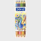 DOMS BI COLOUR PENCIL 6 X 2 - 12 SHADES