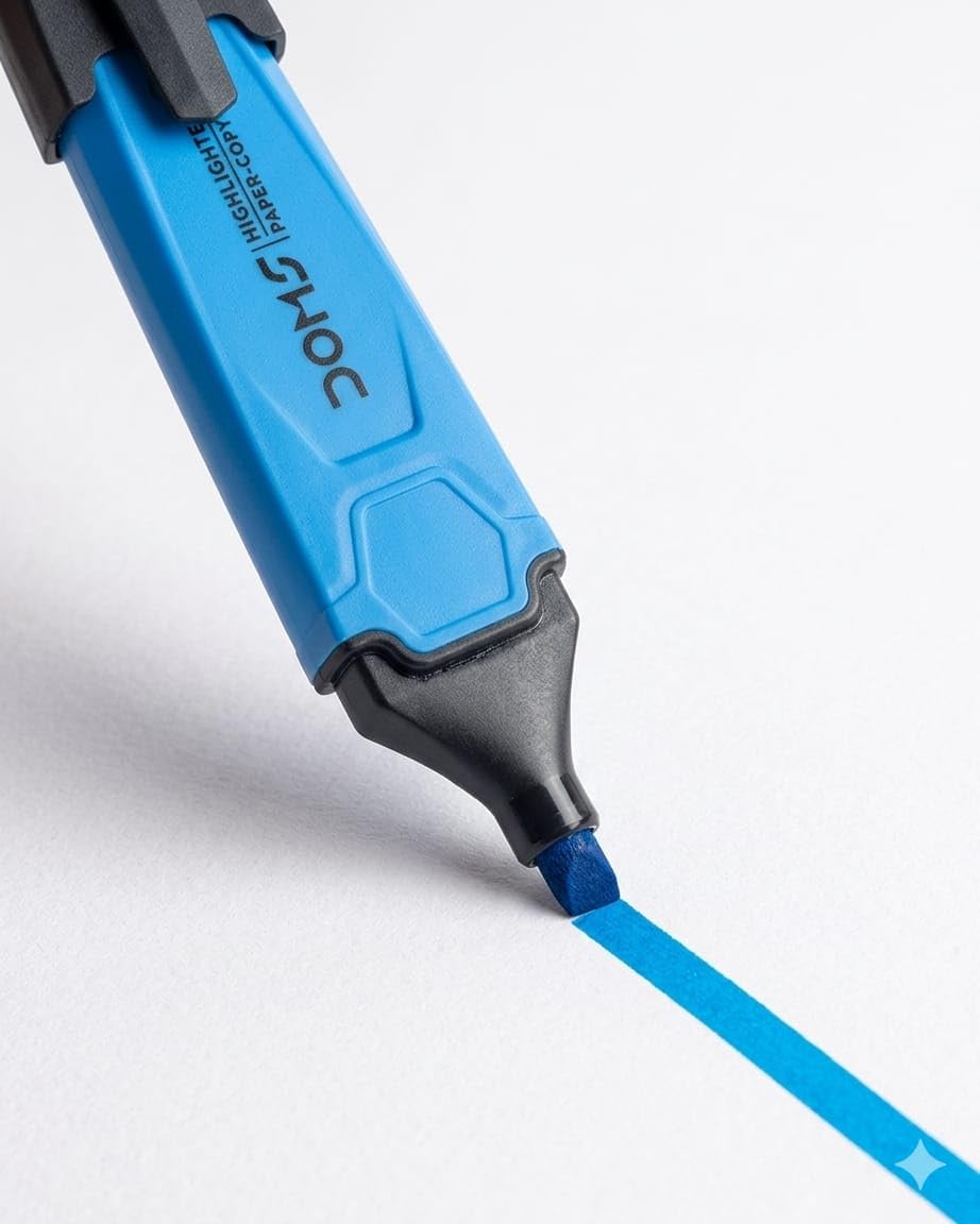 DOMS NEON HIGHLIGHTER PEN BOX PACK BLUE