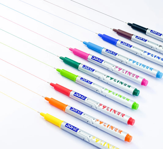 DOMS F9 Liner Pens (10 Assorted Shades)