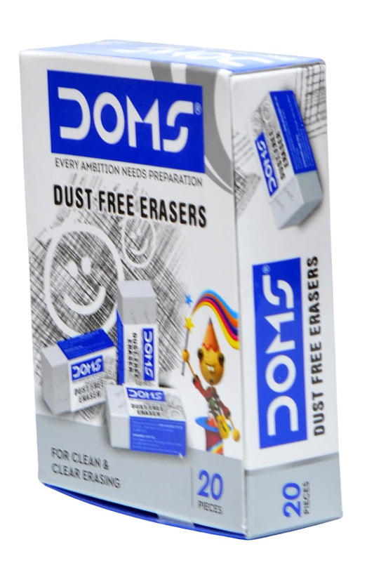 DOMS DUST FREE ERASER 20 PCS product packaging