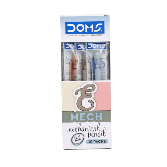 DOMS E MECH MECHANICAL PENCIL 0.5 MM 10 PCS PACK front view