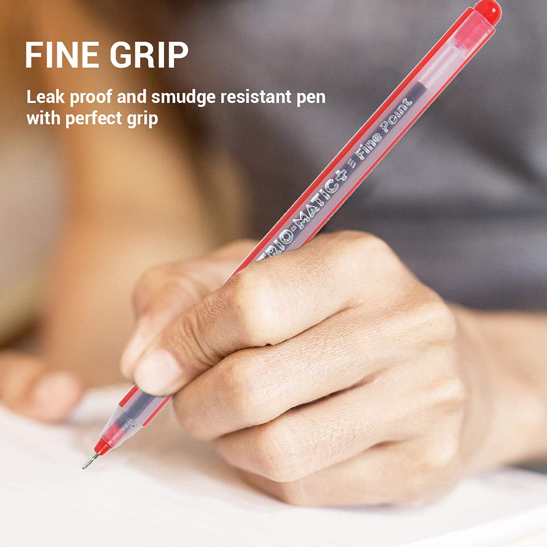 DOMS DF TRIO-MATIC+PEN RED 20 PCS