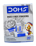 DOMS DUST FREE ERASER  20 PCS - SCHEME