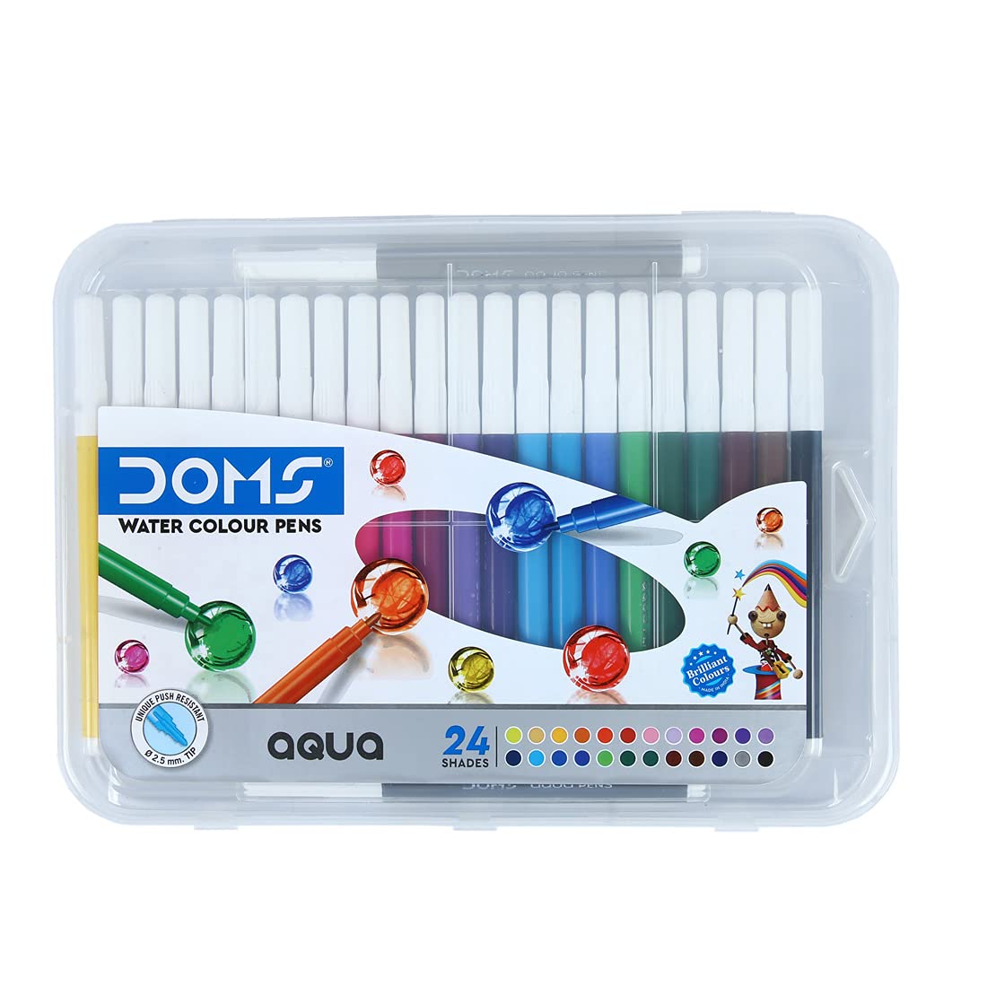 DOMS AQUA WATERCOLOUR PEN 24 SHADES
