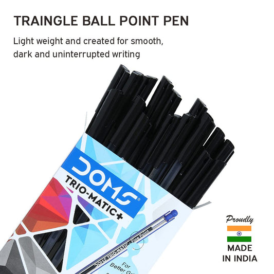 DOMS DF TRIO-MATIC+PEN BLACK 20 PCS