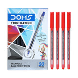 DOMS Trigno Ball Pen Red – 20 PCS Pack