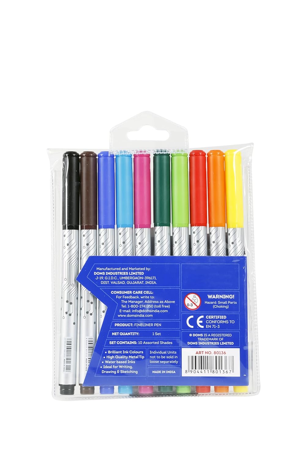 DOMS F6 LINER PEN 10 SHADES 1 PKT