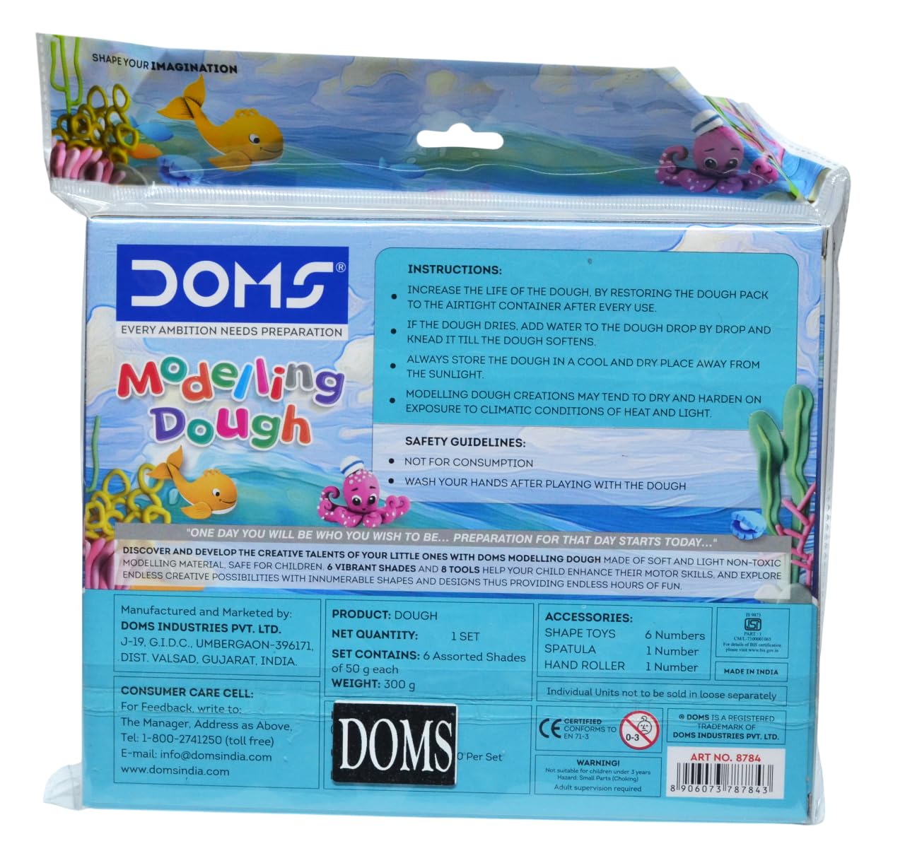 DOMS MODELLING DOUGH 6 SHADES(300 GM)