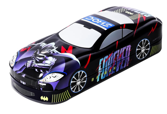 DOMS BATMAN CAR TIN BOX front view