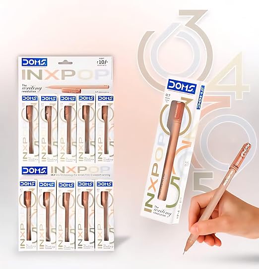 DOMS INXPOP BALL PEN BLUE 10 PCS PACK