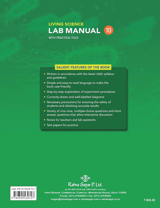 RATNA SAGAR LIVING SCIENCE LAB MANUAL CLASS 10