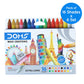 DOMS LONG WAX CRAYONS 16 SHADES NEW 1 PACK
