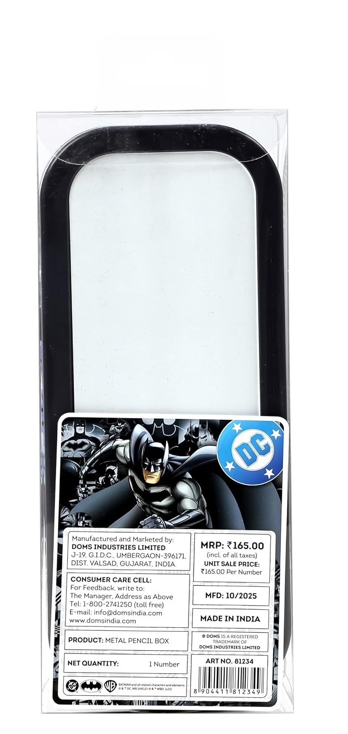 DOMS BATMAN CAR TIN BOX