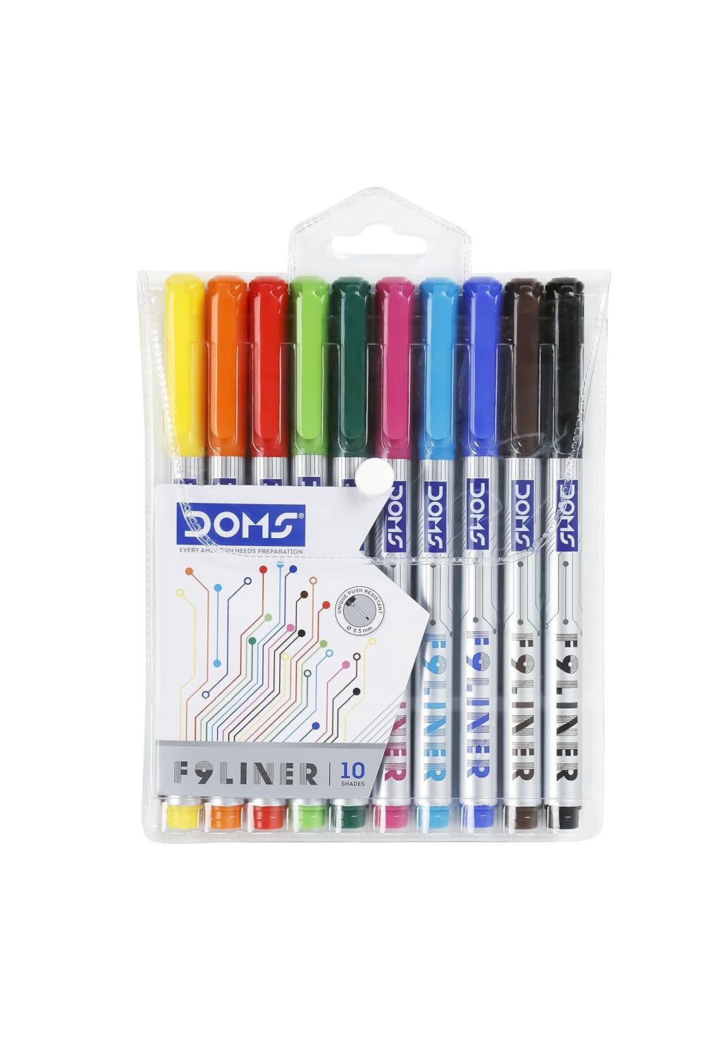 DOMS F6 LINER PEN 10 SHADES 1 PKT