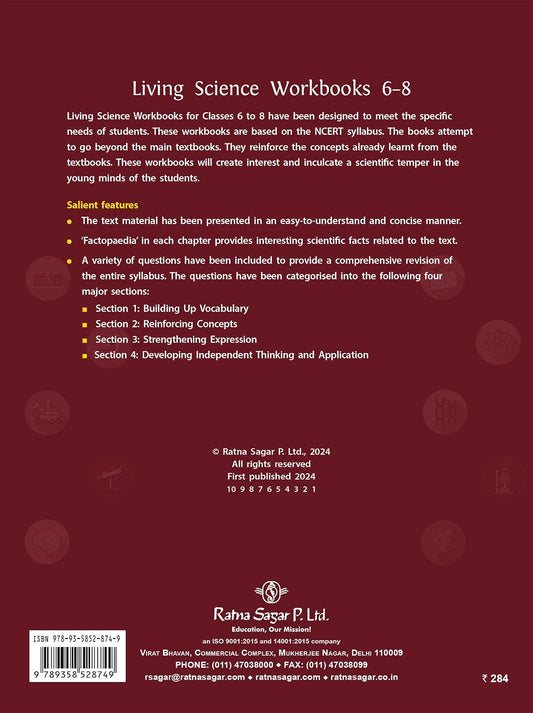 RATNA SAGAR – LIVING SCIENCE WORKBOOK – CLASS 8