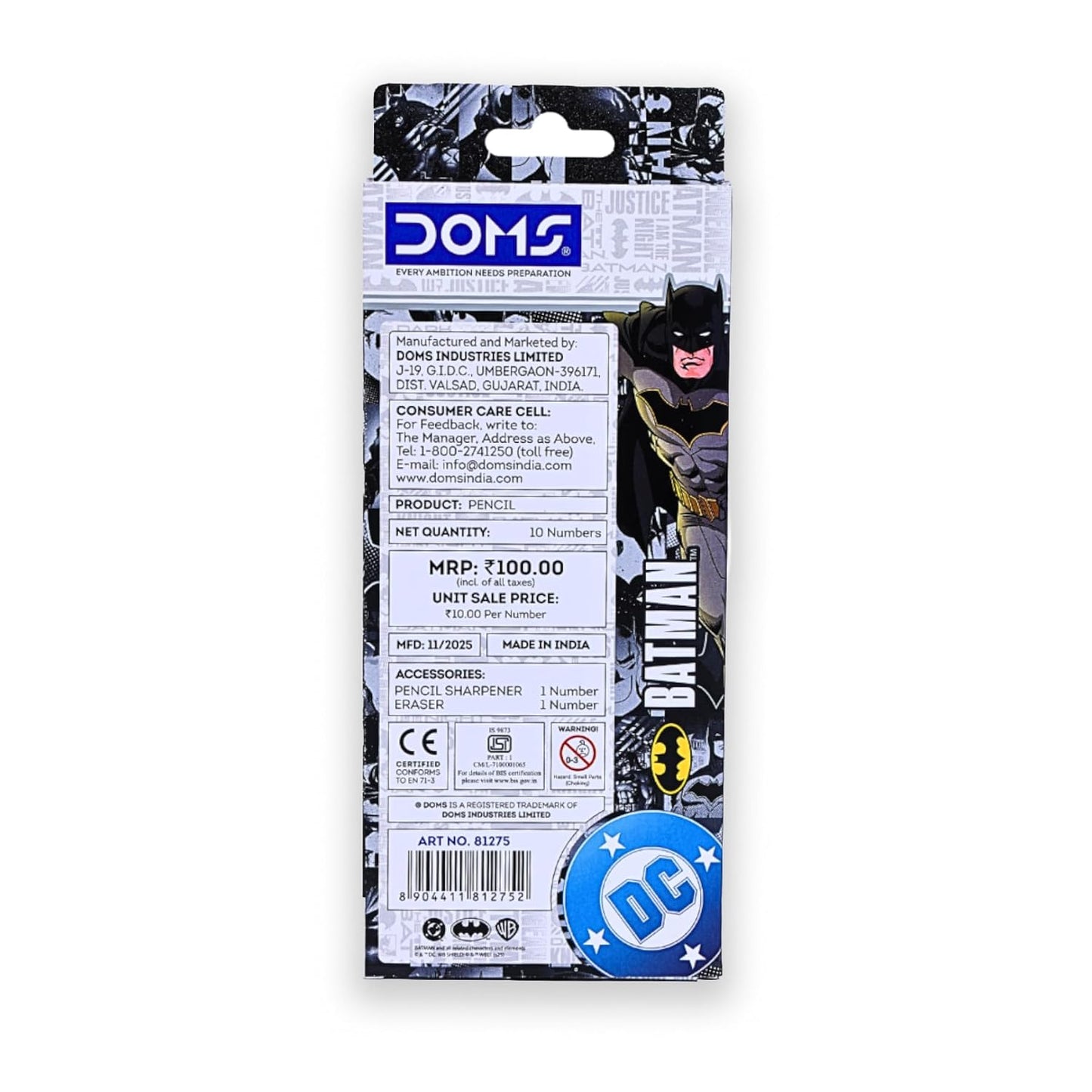 DOMS BATMAN PENCIL 10 PCS PACK
