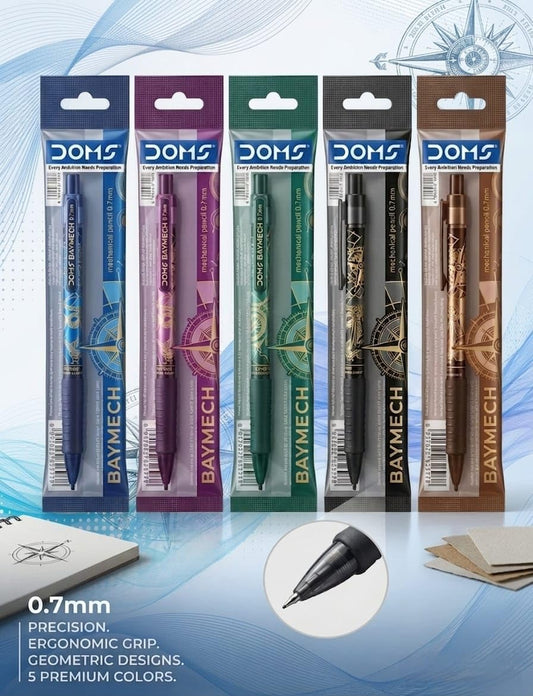 DOMS BAYMECH MECHANICAL PENCIL 0.7 MM 10 PCS PACK front view