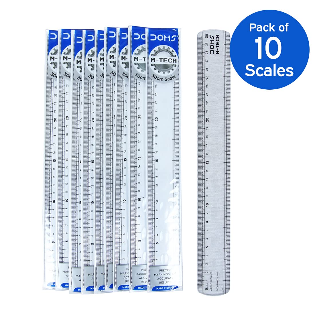 DOMS M TECH Scale 30 CM 10 PCS