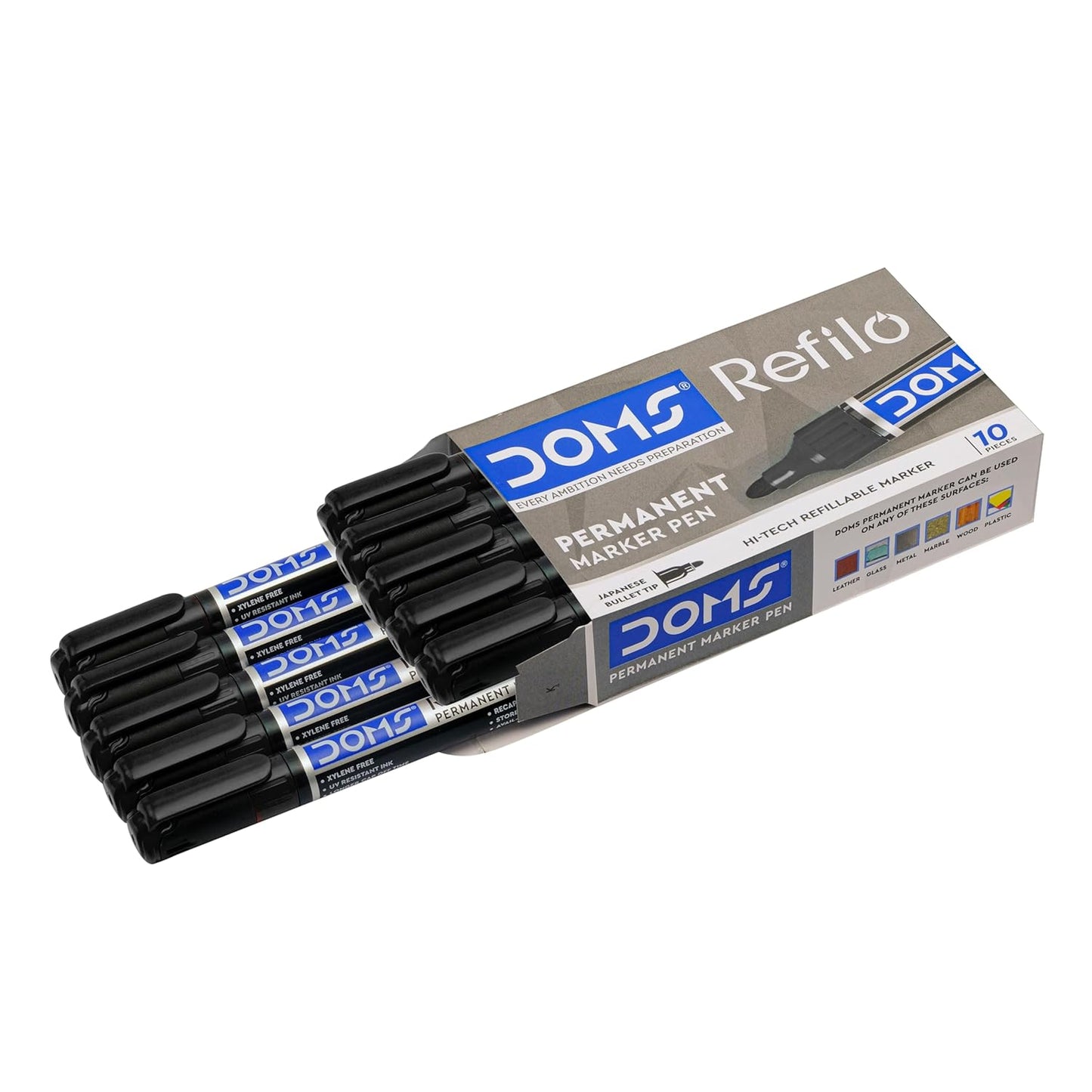 DOMS REFILO PERMANENT MARKER PEN BLACK 1 PCS