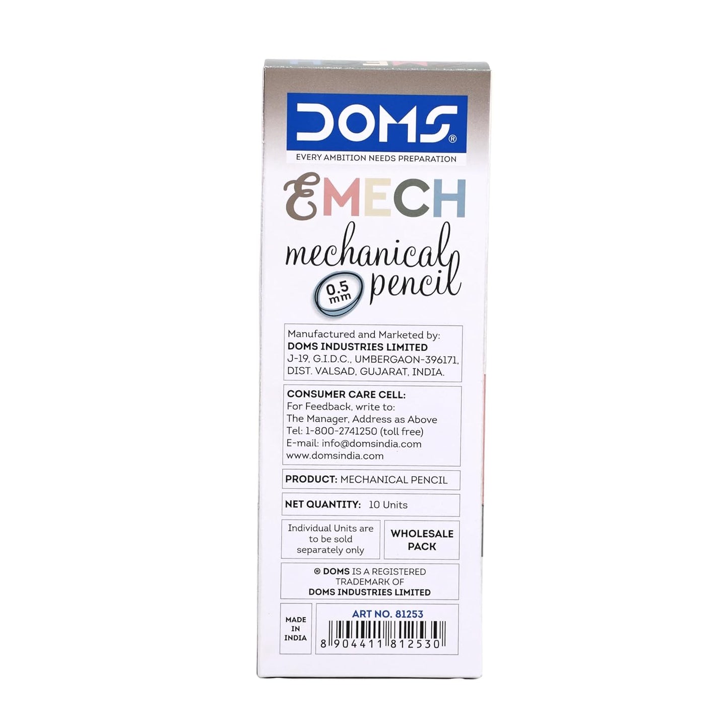 DOMS E MECH MECHANICAL PENCIL 0.5 MM 10 PCS PACK