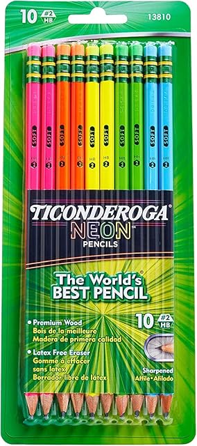 DIXON TICONDEROGA PENCIL 10 PCS TIN PACK front view