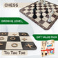 Doms Clapjoy Wooden 4 in 1 Board Game for Kids & Adults