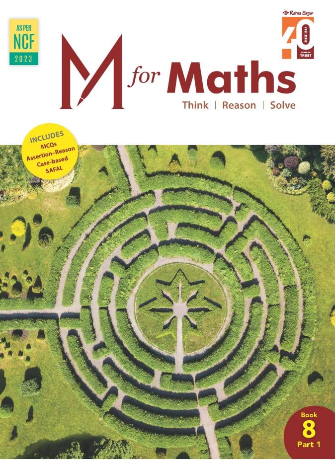 Ratna Sagar—M for Maths Book 8 for Class 8 Part 1,2