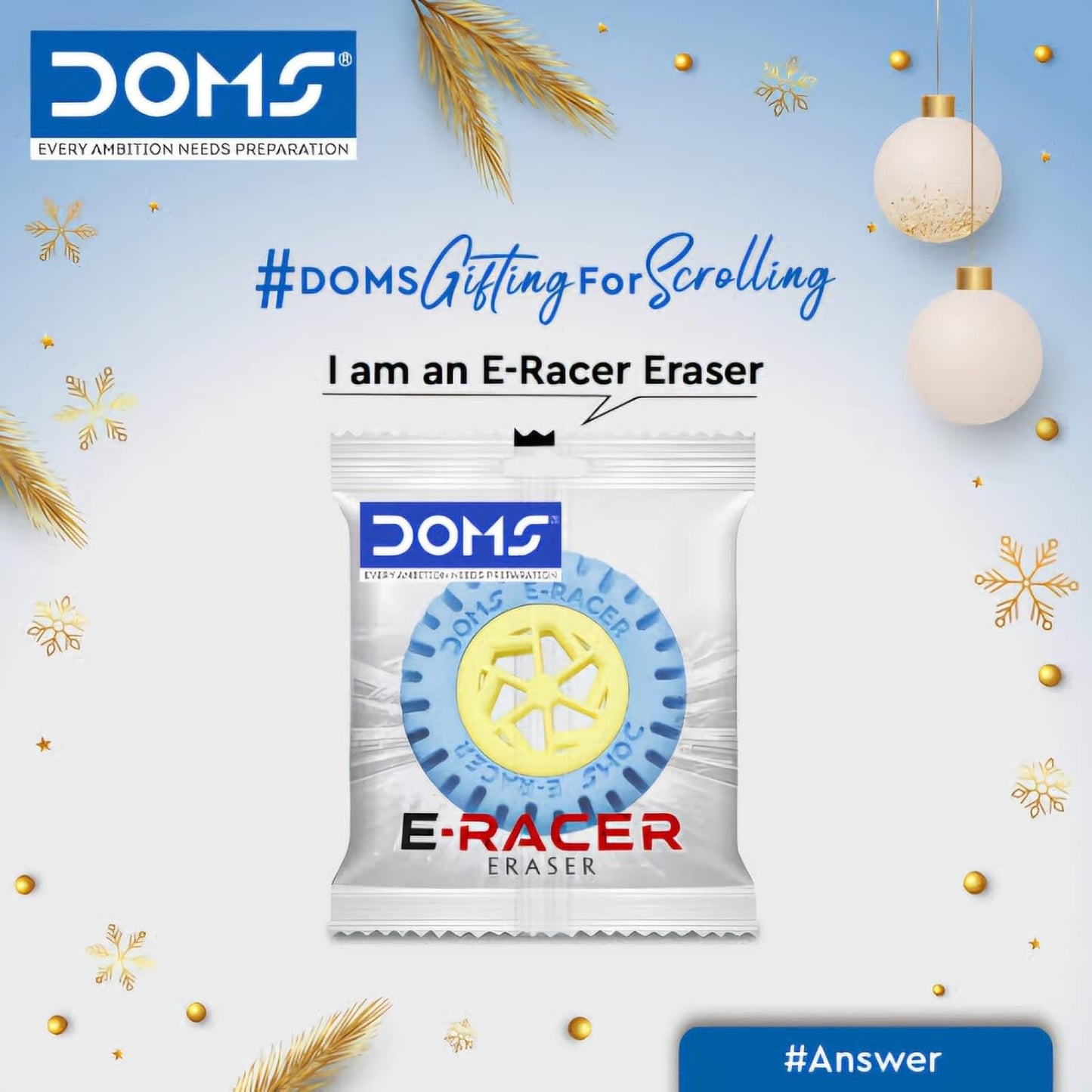 DOMS MINI E RACER ERASER