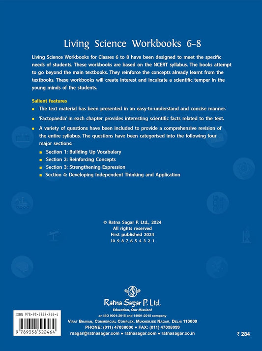 RATNA SAGAR – LIVING SCIENCE WORKBOOK – CLASS 6