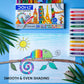 DOMS LONG WAX CRAYONS 16 SHADES NEW 1 PACK
