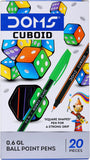 DOMS Cuboid DF Pen Blue – 20 PCS Pack