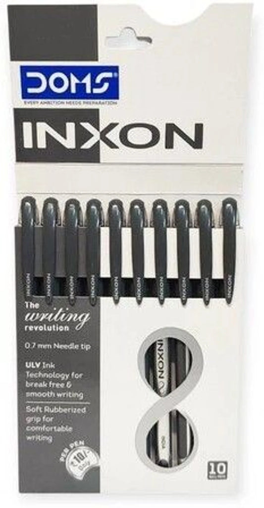 DOMS INXON HDX BALL PEN BLACK 10 PCS