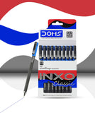 DOMS INXO CLASSIC PEN BLUE 10 PCS PACK