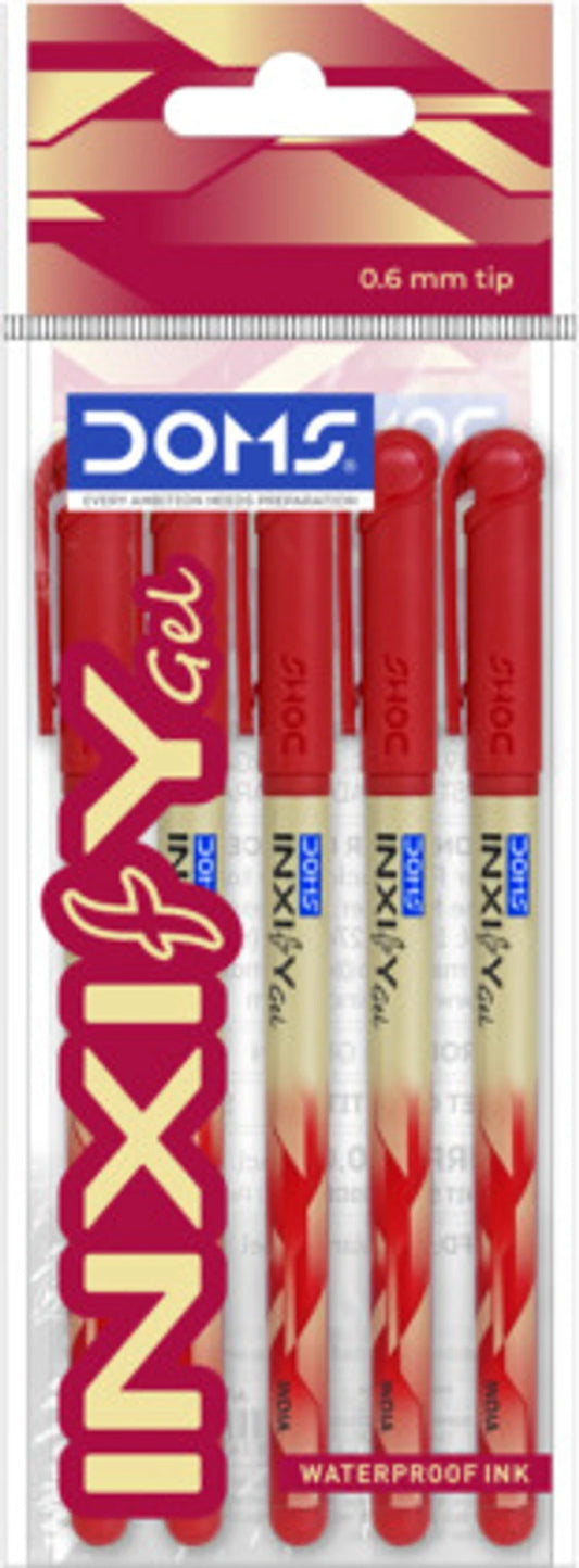 DOMS INXO GEL PEN RED 10 PCS PACK