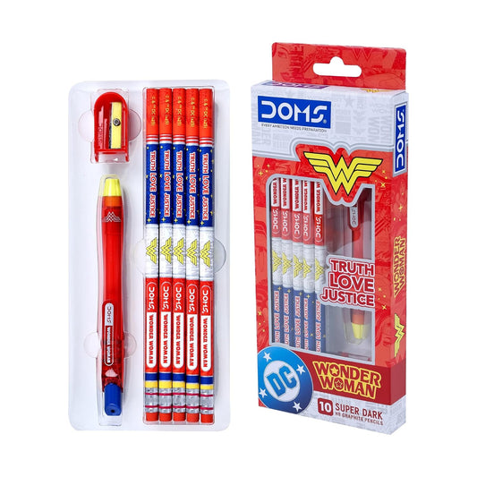 DOMS WONDER WOMAN PENCIL 10 PCS PACK product packaging