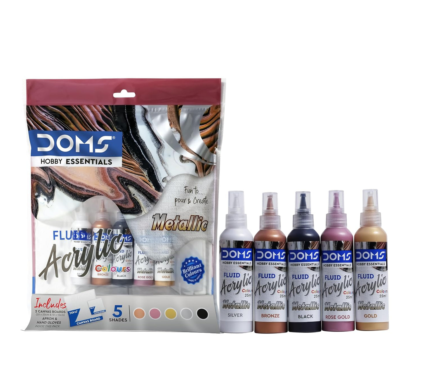 DOMS METALLIC FLUID ACRYLIC COLOUR