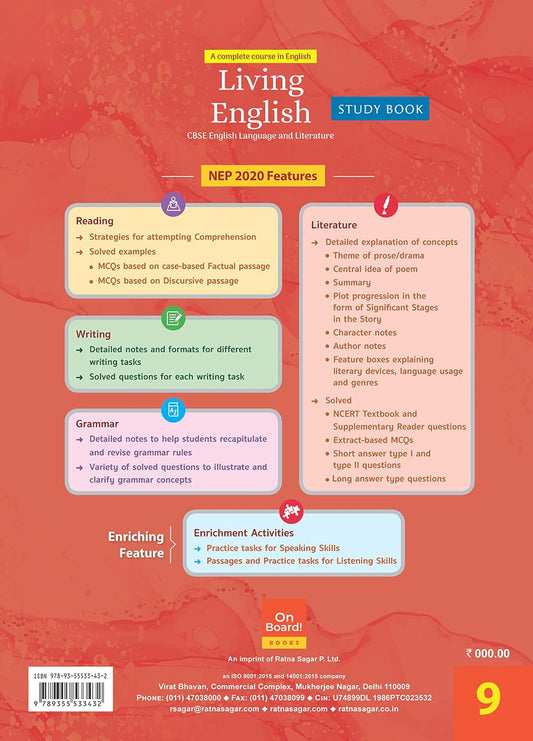 RATNA SAGAR LIVING ENGLISH STUDY BOOK CLASS 9