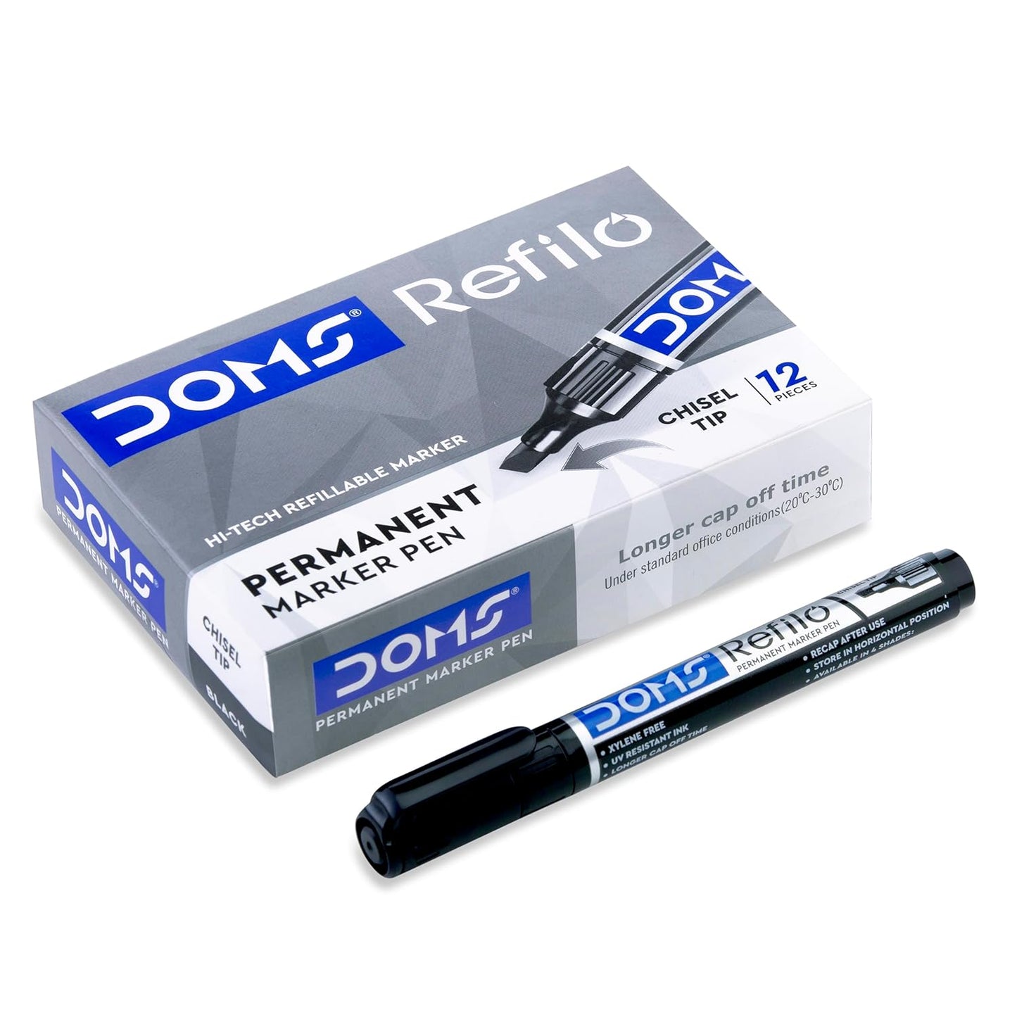 DOMS REFILO PERMANENT MARKER PEN BLACK 1 PCS