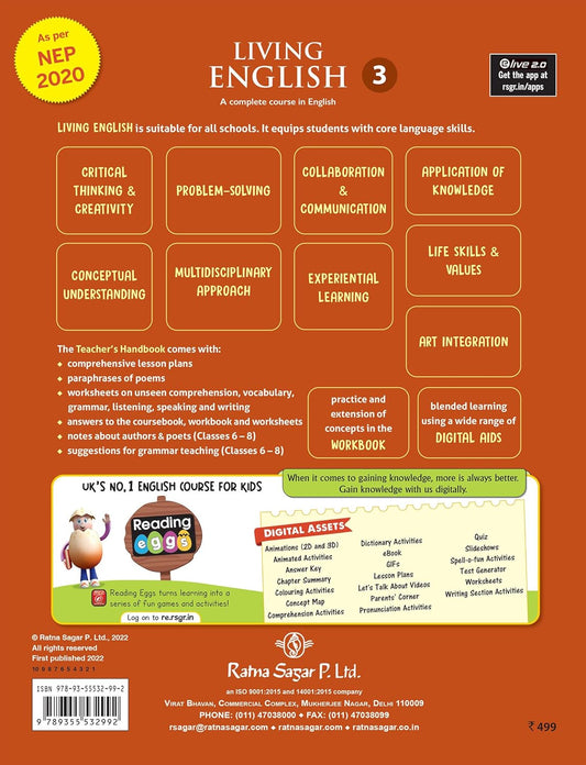 RATNA SAGAR LIVING ENGLISH CLASS 3