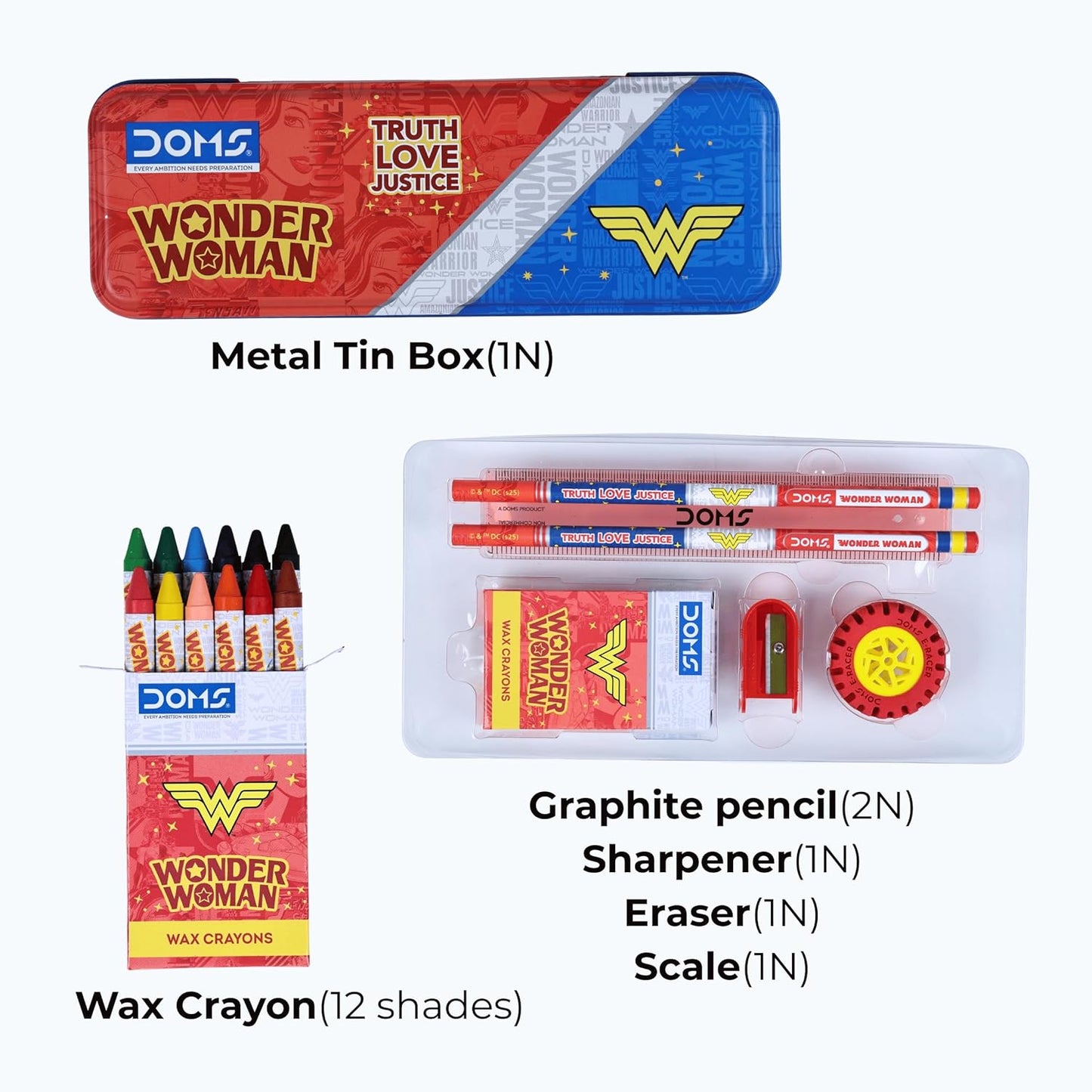 DOMS Wonder Woman Tin Box
