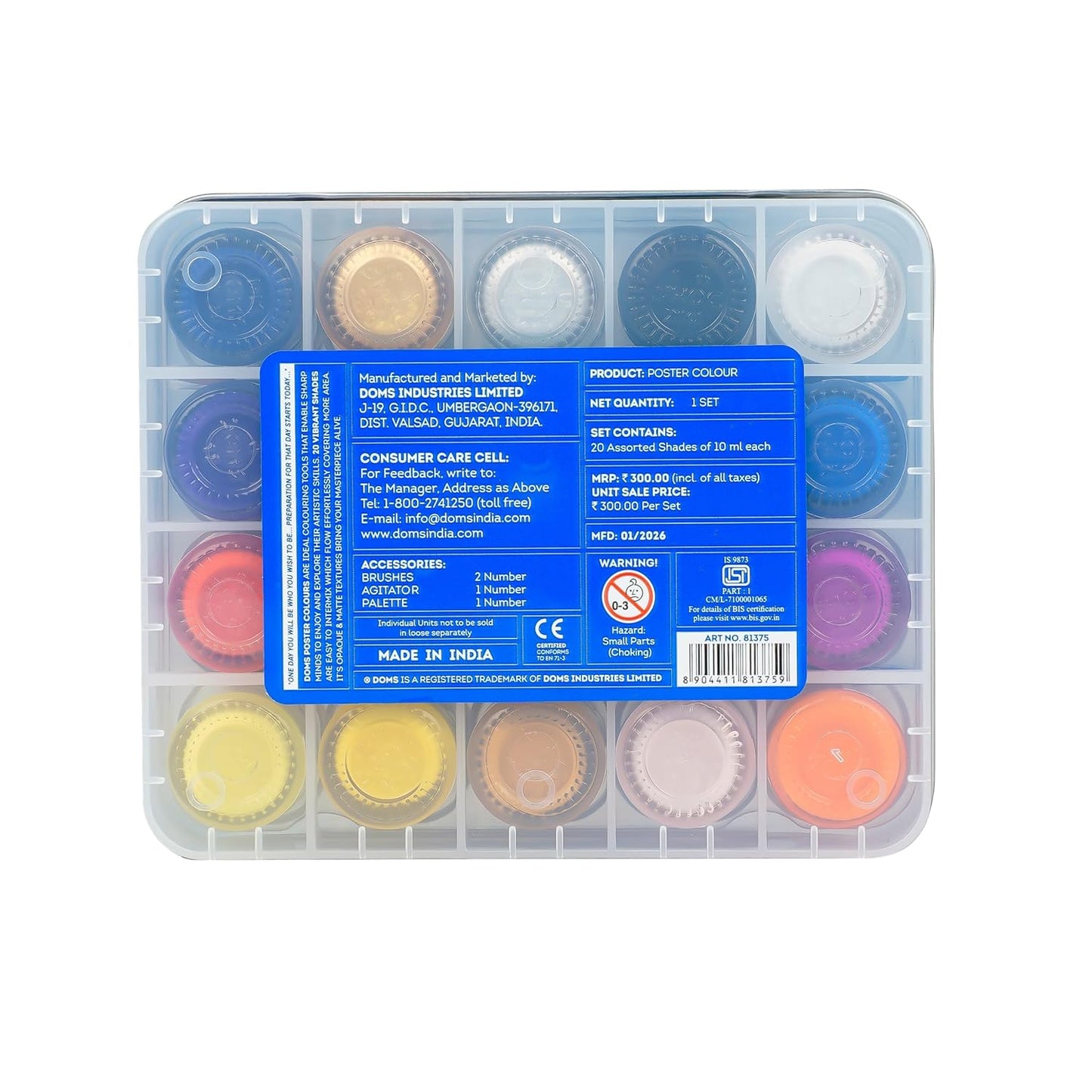 DOMS STUDENT POSTER COLOUR 20 SHADES