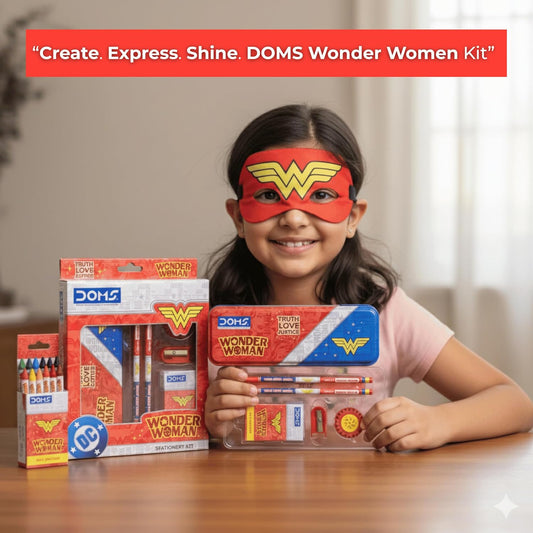 DOMS WONDER WOMAN STATIONERY KIT product packaging