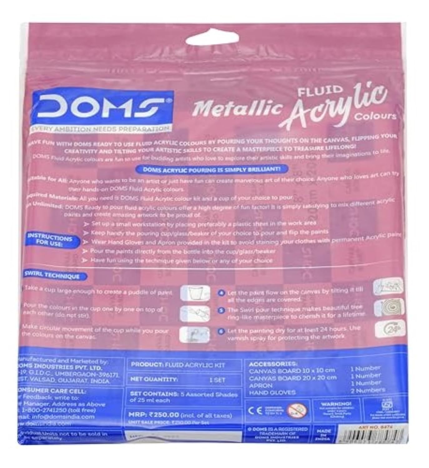 DOMS METALLIC FLUID ACRYLIC COLOUR