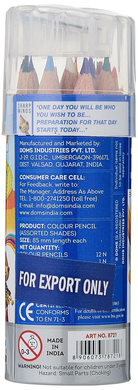 DOMS HSC 12 SHADES PENCIL TIN PACK product packaging